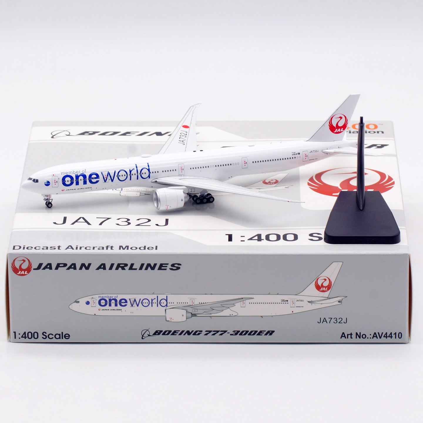 1/400 Japan Airlines B777-300ER JA732J AV4410 - cover